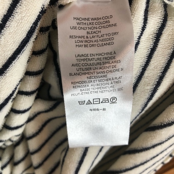 Anthropologie Short Sleeve Terry Stripe Midi Dress - Picture 9 of 10